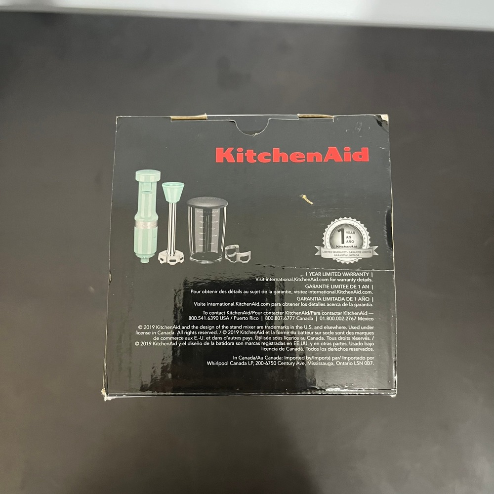 KitchenAid Corded Hand Blender Ice Blue KHBV53IC Variable Speed 4-Point Blade - Picture 5 of 5